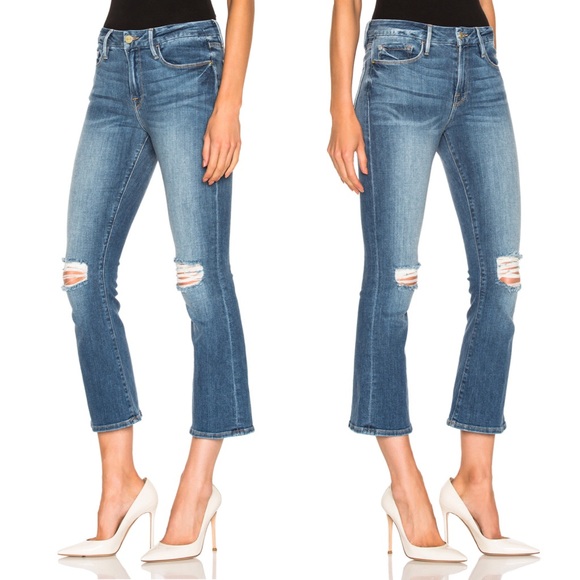 🚫SOLD🚫FRAME DENIM Le Crop Mini Boot Jeans - Picture 2 of 8